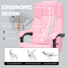FANTAWESO Ergonomic Office Chair with Pocket Spring Cushion, Adjustable Lumbar Support, Fixed Arms, Comfortable Desk Chair for Home Office